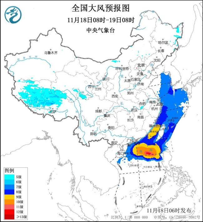 大风蓝色预警：西藏青海黑龙江等地部分地区阵风可达7至8级