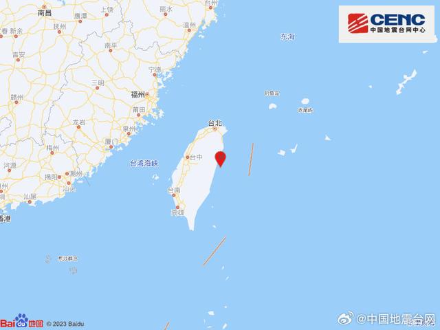 台湾花莲县海域发生4.3级地震 震源深度10千米